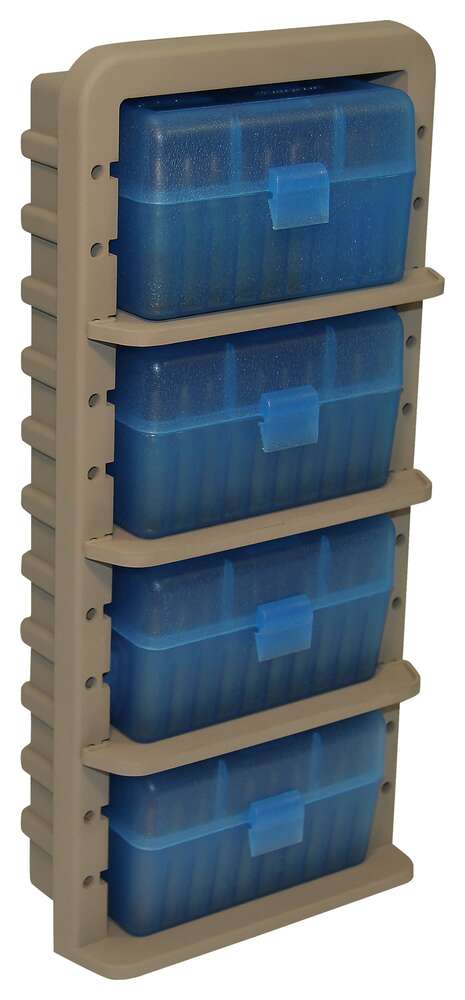 Misc. Accessories MTM Case Gard Ready Series MTM AMMO RACK WITH 4 RS-50-24 AMMO BOXES CLR BLUE/DK EARTH